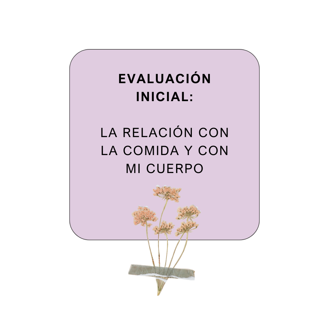 Evaluación inicial: la relación con mi cuerpo y la comida 💛